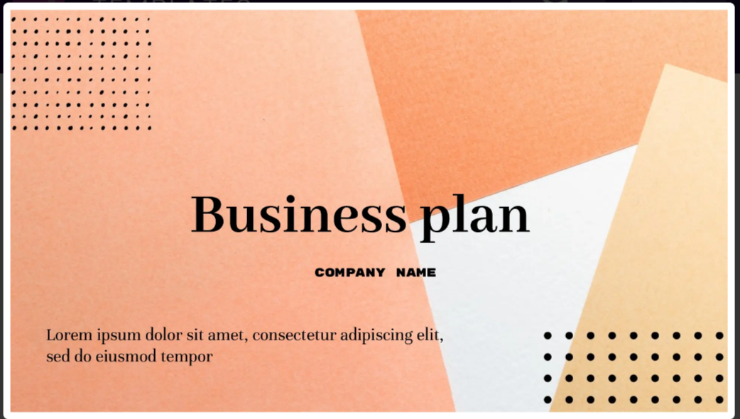 Template for Business Plan For Google Slides & PowerPoint