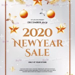 2020 New Year Sale Psd Flyer Template