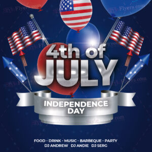 4Th Of July Psd Flyer Template