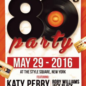 80S Party Psd Flyer Template