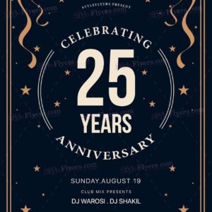Anniversary Psd Flyer Template