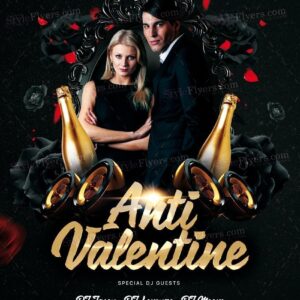 Anti Valentine Psd Flyer Template