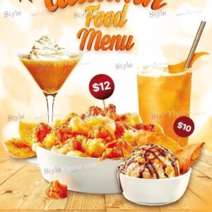 Autumn Food Menu Psd Flyer Template