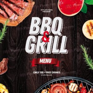 Bbq Grill Menu Psd Flyer Template