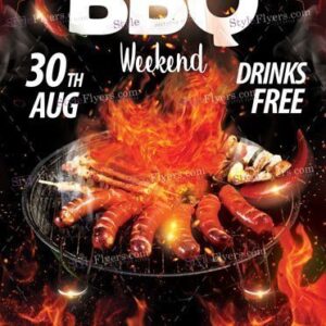 Bbq Weekend Psd Flyer Template