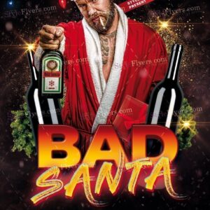 Bad Santa Psd Flyer Template