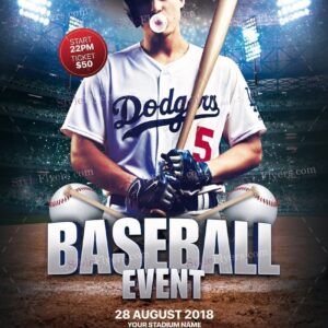 Baseball Event Psd Flyer Template