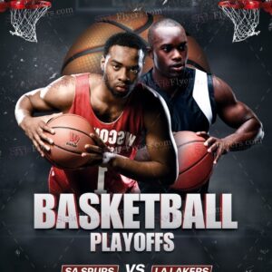 Basketball Playoffs Psd Flyer Template