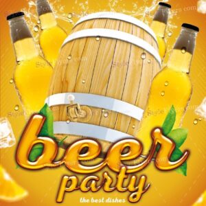 Beer Party Psd Flyer Template