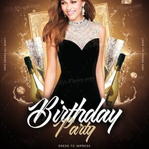 Birthday Party Psd Flyer Template