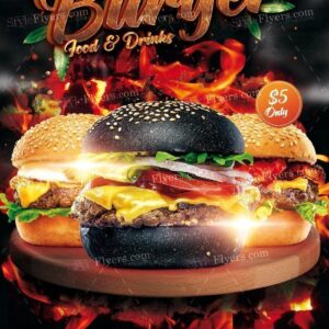 Burger Psd Flyer Template