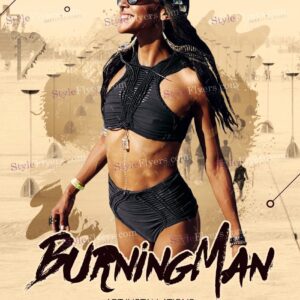 Burning Man Psd Flyer Template