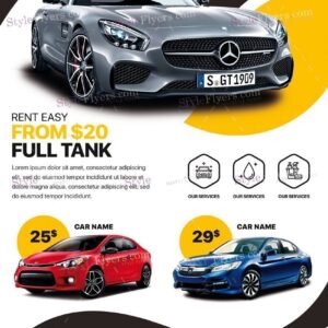 Car Rental Psd Flyer Template