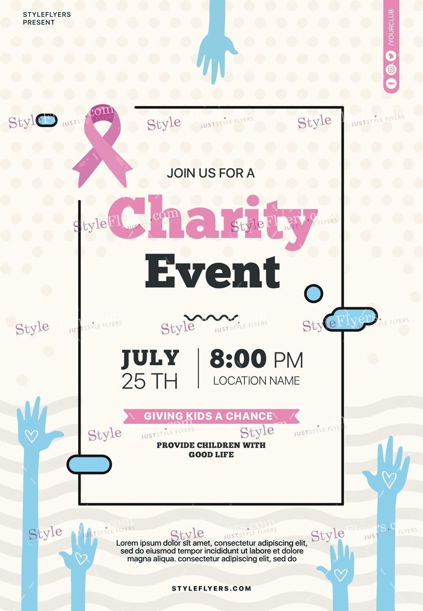 Charity Event Psd Flyer Template