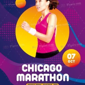 Chicago Marathon Psd Flyer Template