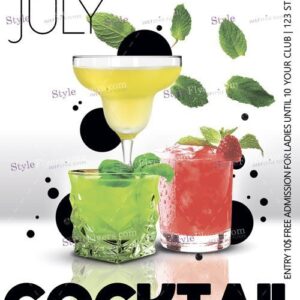 Cocktails Summer Party Free Flyer