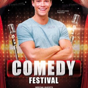 Comedy Festival Psd Flyer Template
