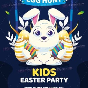 Egg Hunt Kids Easter Party Psd Flyer