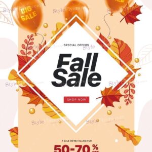 Fall Sale Psd Flyer Template
