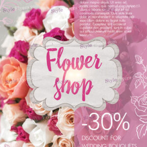 Flower Shop Psd Flyer Template