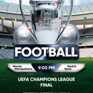 Football Uefa Champions League Final Psd Flyer Template