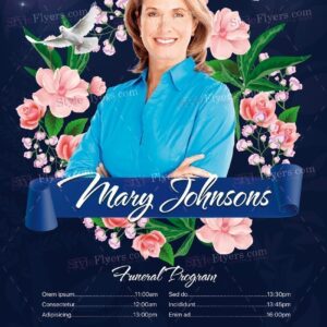 Funeral Program Psd Flyer Template