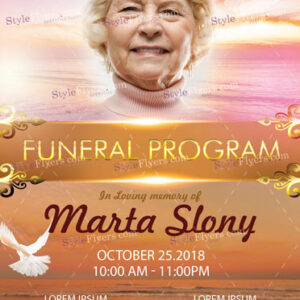 Funeral Program Psd Flyer Template