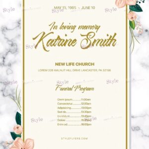 Funeral Programpsd Flyer Template