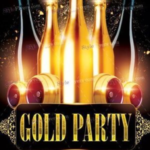 Gold Psd Party Flyer Template