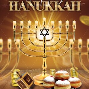 Hanukkah Psd Flyer Template