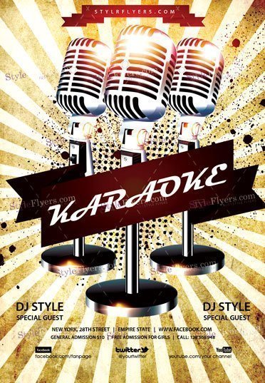 Karaoke Psd Flyer Template