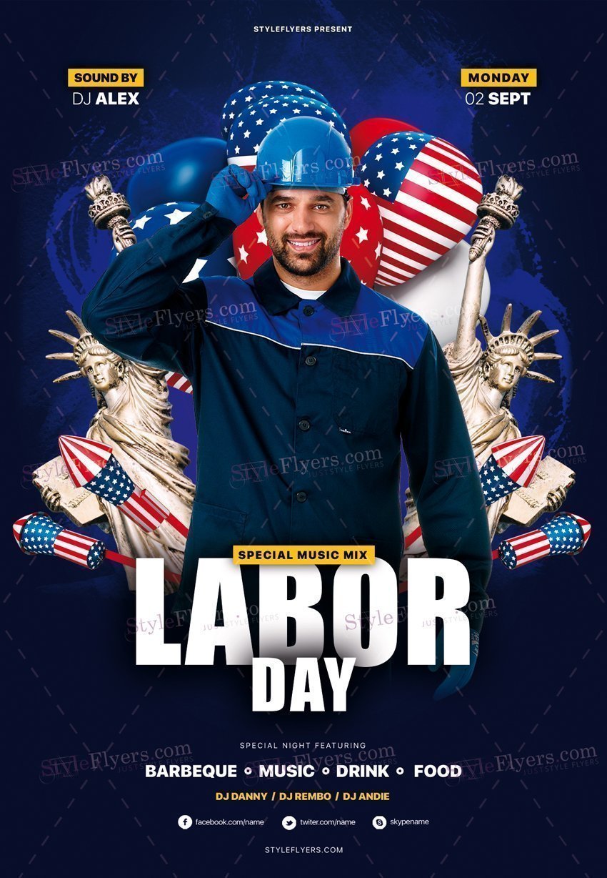 Labor Day Psd Flyer Template