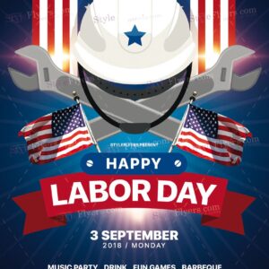 Labour Day Psd Flyer Template