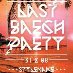 Last Beach Party Psd Flyer Template