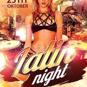 Latin Night Psd Flyer Template