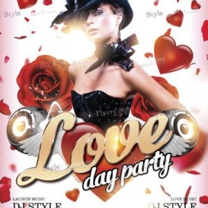 Love Day Party Psd Flyer Template