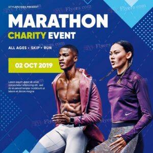 Marathon Charity Event Psd Flyer Template