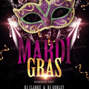 Mardi Gras Psd Flyer Template2
