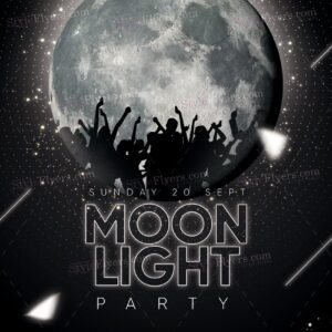 Moonlight Party Psd Flyer Template