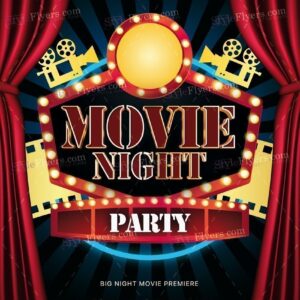 Movie Night Party Psd Flyer Template