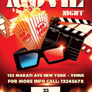 Movie Night Party Flyer