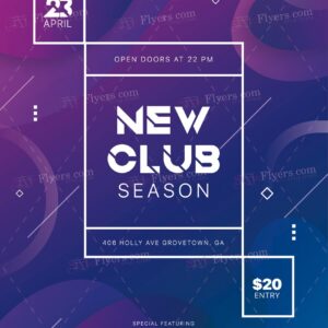 New Club Season Psd Flyer Template