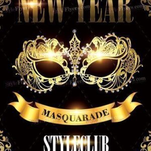 New Year Masquarade Psd Flyer Template