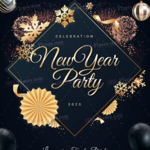New Year Party Psd Flyer Template