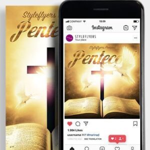 Pentecost Psd Instagram Post And Story Template