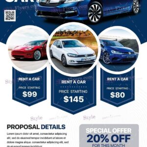 Rent A Car Psd Flyer Template