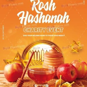 Rosh Hashanah Charity Event Psd Flyer Template