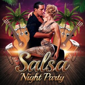 Salsa Night Party Psd Flyer Template