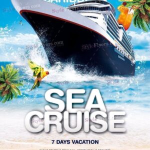 Sea Cruise Psd Flyer Template