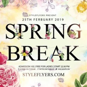 Spring Break Psd Flyer Template